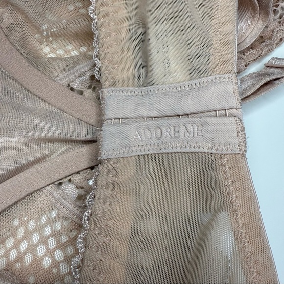 Adore Me Lace Underwire Bra Cream Tan Size 38I GUC - Picture 7 of 7